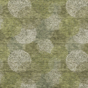 HomeRoots 5' Bright Green and Ivory Polka Dot Area Rug - Durable, Washable Indoor/Outdoor Design for Every Space 9' X 12' 614669