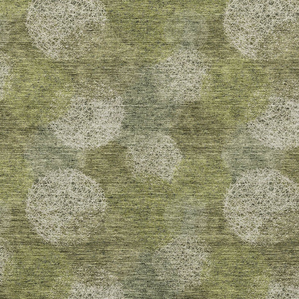 HomeRoots 5' Bright Green and Ivory Polka Dot Area Rug - Durable, Washable Indoor/Outdoor Design for Every Space 9' X 12' 614669