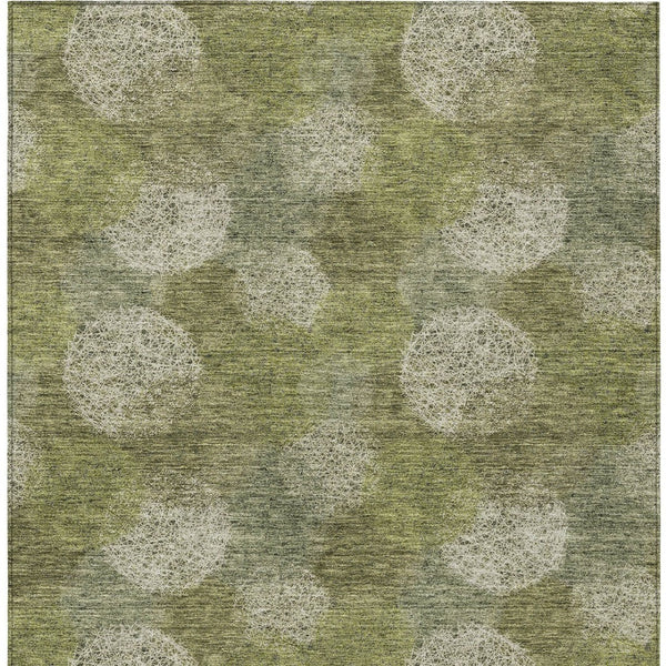 HomeRoots 5' Bright Green and Ivory Polka Dot Area Rug - Durable, Washable Indoor/Outdoor Design for Every Space 10' X 14' 614670