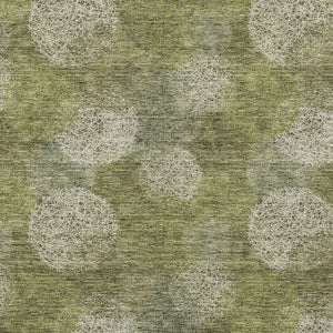 HomeRoots 5' Bright Green and Ivory Polka Dot Area Rug - Durable, Washable Indoor/Outdoor Design for Every Space 10' X 14' 614670