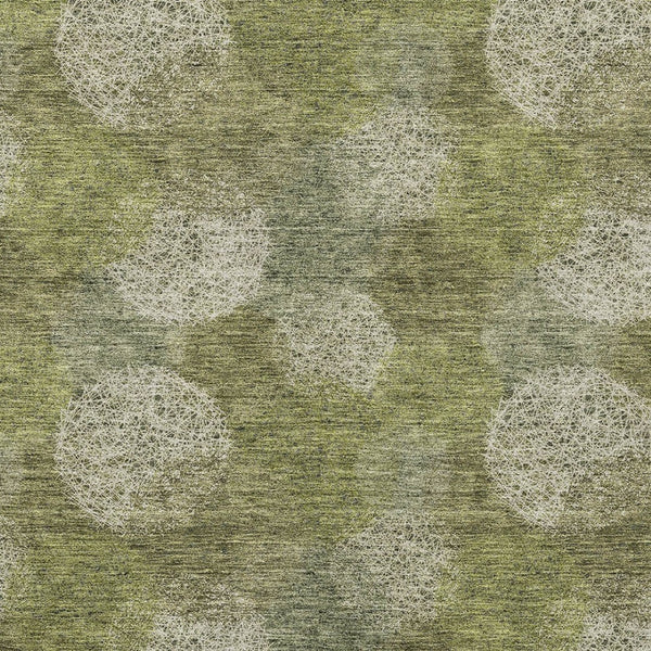 HomeRoots 5' Bright Green and Ivory Polka Dot Area Rug - Durable, Washable Indoor/Outdoor Design for Every Space 10' X 14' 614670