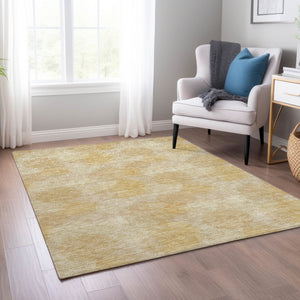 HomeRoots 5' Premium Gold Beige Polka Dot Area Rug – Versatile Washable Design for Indoor & Outdoor Use 5' X 8' 614672