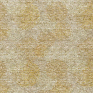 HomeRoots 5' Premium Gold Beige Polka Dot Area Rug – Versatile Washable Design for Indoor & Outdoor Use 8' X 10' 614674