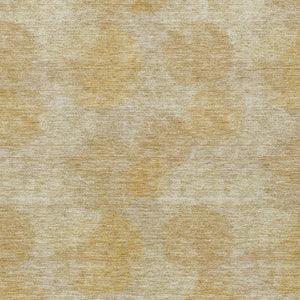 HomeRoots 5' Premium Gold Beige Polka Dot Area Rug – Versatile Washable Design for Indoor & Outdoor Use 10' X 14' 614676