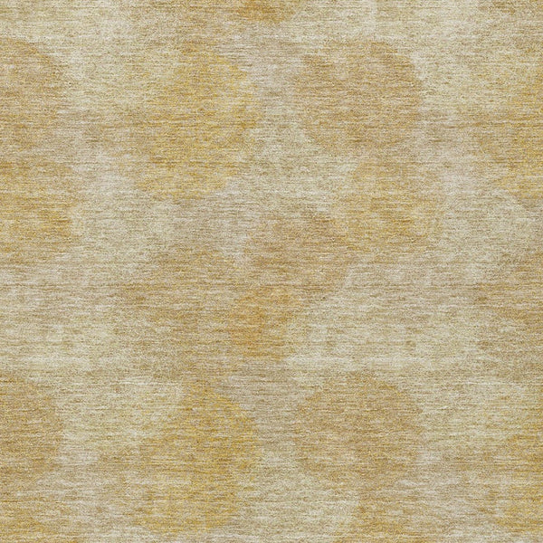 HomeRoots 5' Premium Gold Beige Polka Dot Area Rug – Versatile Washable Design for Indoor & Outdoor Use 10' X 14' 614676