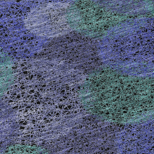 HomeRoots 5' Playful Polka Dot Area Rug in Purple and Green - Washable, Durable for Indoor & Outdoor Use 8' Round 614697