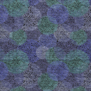 HomeRoots 5' Playful Polka Dot Area Rug in Purple and Green - Washable, Durable for Indoor & Outdoor Use 10' X 14' 614700