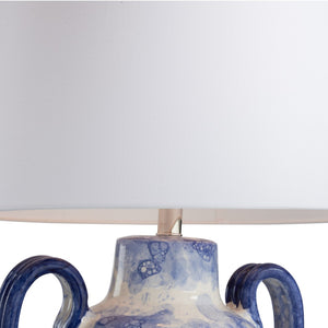 Wildwood Corsini Blue Bubble Glaze Lamp — Italian Ceramic Jar Silhouette, 28" Ambient Accent Lighting For Rooms 61473