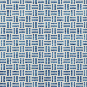 HomeRoots 5' Stylish Denim Blue and Ivory Geometric Area Rug for Indoor and Outdoor Spaces - Easy Care! 5' X 8' 614738