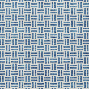 HomeRoots 5' Stylish Denim Blue and Ivory Geometric Area Rug for Indoor and Outdoor Spaces - Easy Care! 9' X 12' 614741