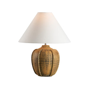 Wildwood Delfina Handmade Italian Ceramic Table Lamp With Sabbiato Glaze, White Cone Shade, 24" Height 61475