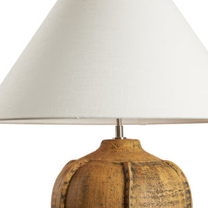 Wildwood Delfina Handmade Italian Ceramic Table Lamp With Sabbiato Glaze, White Cone Shade, 24" Height 61475