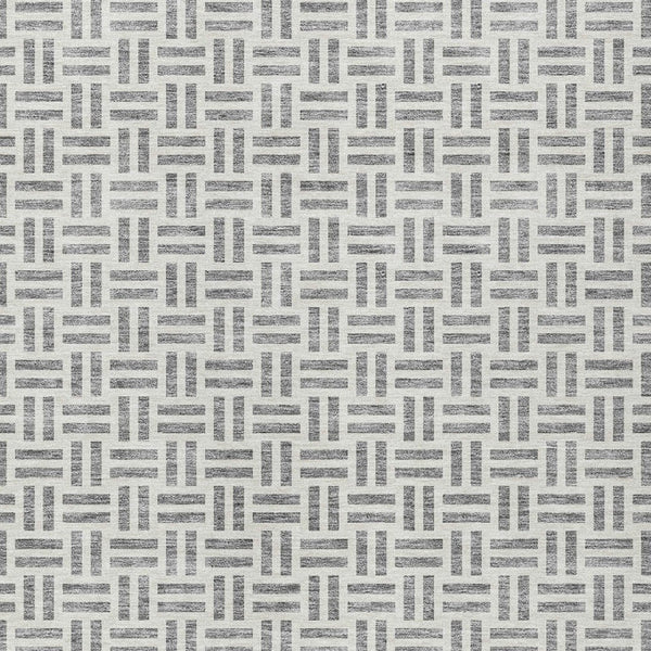 HomeRoots 5' Gray and Ivory Geometric Washable Area Rug – Stylish, Durable, and Ideal for Indoor or Outdoor Spaces 8' X 10' 614752