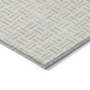 HomeRoots 5' Stylish Ivory and Beige Geometric Area Rug for Indoor and Outdoor Use - Durable & Washable Design 8' X 10' 614758