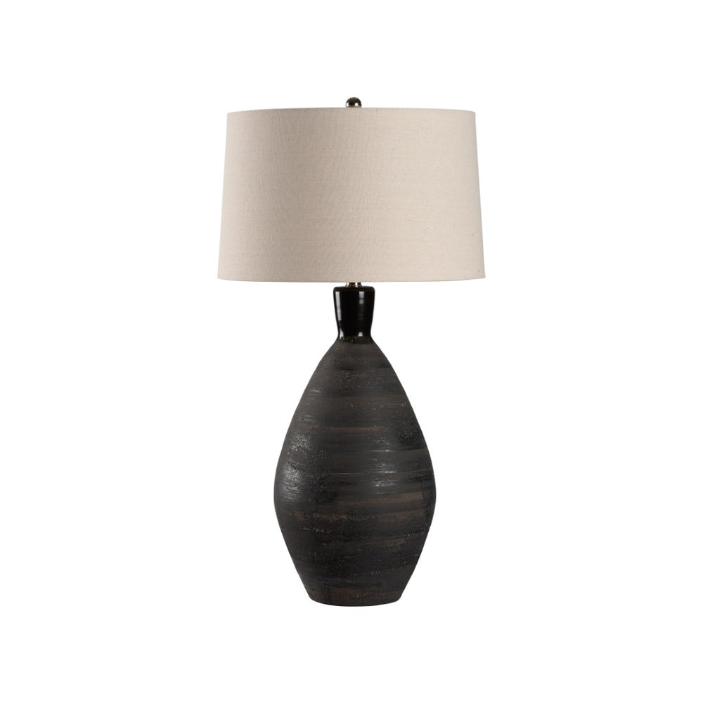 Wildwood Annibale Handcrafted Italian Ceramic Lamp With Metallic Glaze And Etruscan Drip Base, 29.5"H 61477