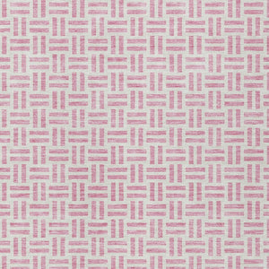 HomeRoots 5' Pink and Ivory Geometric Area Rug - Stylish Indoor/Outdoor Washable Design for Modern Spaces 10' X 14' 614772