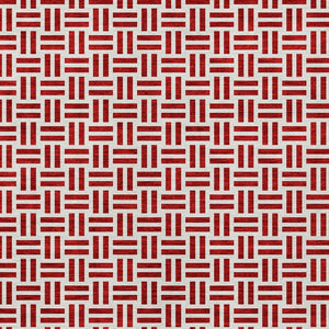 HomeRoots 5' Modern Red and Ivory Geometric Area Rug – Durable, Washable Design for Indoor and Outdoor Use 9' X 12' 614777
