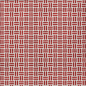 HomeRoots 5' Modern Red and Ivory Geometric Area Rug – Durable, Washable Design for Indoor and Outdoor Use 10' X 14' 614778