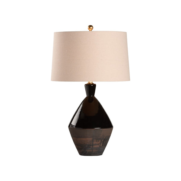 Wildwood Antonello Italian Ceramic Table Lamp With Two-Tone Metallic Glaze And Textured Etruscan Base, 33" 61478