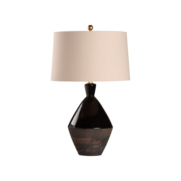 Wildwood Antonello Italian Ceramic Table Lamp With Two-Tone Metallic Glaze And Textured Etruscan Base, 33" 61478