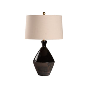 Wildwood Antonello Italian Ceramic Table Lamp With Two-Tone Metallic Glaze And Textured Etruscan Base, 33" 61478