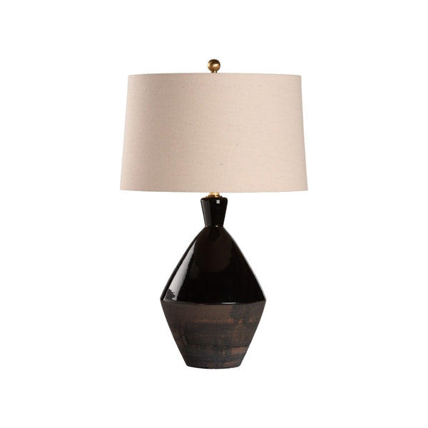 Wildwood Antonello Italian Ceramic Table Lamp With Two-Tone Metallic Glaze And Textured Etruscan Base, 33" 61478