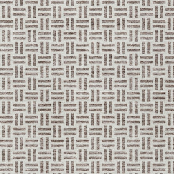 HomeRoots 5' Taupe and Ivory Geometric Area Rug - Stylish, Washable, Indoor/Outdoor Comfort for Any Space 8' X 10' 614788