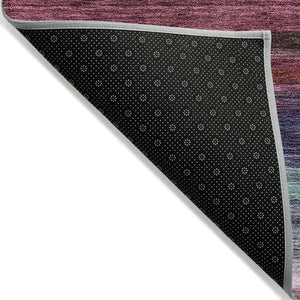 HomeRoots 5' Striped Lavender, Blush, and Blue Area Rug - Durable, Washable Indoor/Outdoor Accent for Any Space 10' X 14' 614814