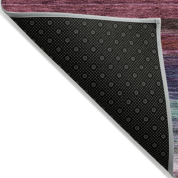 HomeRoots 5' Striped Lavender, Blush, and Blue Area Rug - Durable, Washable Indoor/Outdoor Accent for Any Space 10' X 14' 614814
