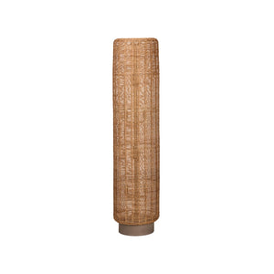 Wildwood Teague Handwoven Raffia Floor Lamp — 57" Tall Cylindrical Open-Weave Ambient Light For Cozy Rooms 61484