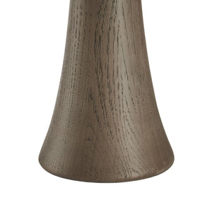 Wildwood Tulum Hand-Carved Wood Table Lamp With Handwoven Grass Shade, Organic Sculptural Ambient Lighting 61486