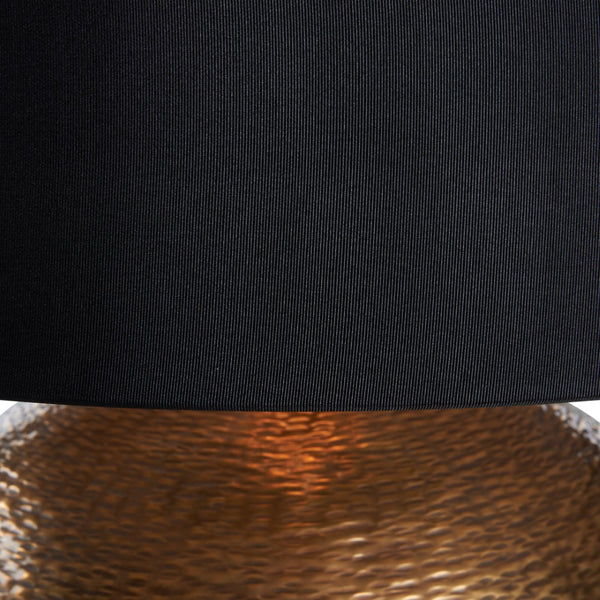 Wildwood Amhurst Hammered Antique Brass Table Lamp With Sleek Black Shade — Versatile Ambient & Task Lighting 61488