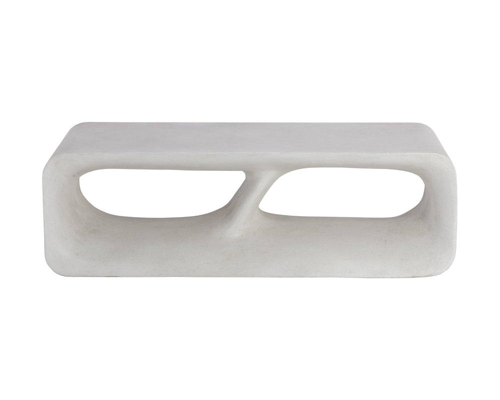 Sunpan Kurver Bench - Contemporary Terrazzo Design with Polished Edges for Indoor & Outdoor Spaces