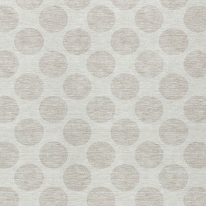 HomeRoots 5' Stylish Ivory and Beige Polka Dot Washable Area Rug for Indoor and Outdoor Spaces, Durable Design 8' X 10' 614908