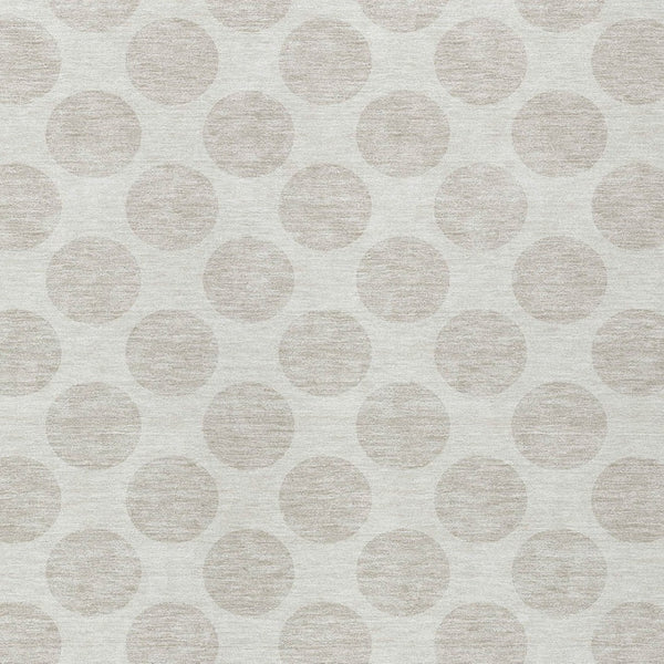 HomeRoots 5' Stylish Ivory and Beige Polka Dot Washable Area Rug for Indoor and Outdoor Spaces, Durable Design 8' X 10' 614908