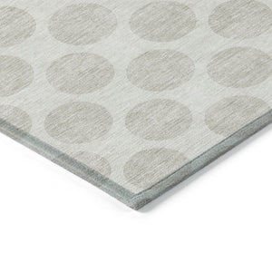 HomeRoots 5' Stylish Ivory and Beige Polka Dot Washable Area Rug for Indoor and Outdoor Spaces, Durable Design 10' X 14' 614910