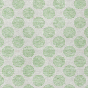 HomeRoots 5' Playful Mint Green and Ivory Polka Dot Area Rug – Durable, Washable Décor for Indoor and Outdoor Spaces 5' X 8' 614918