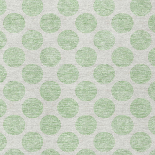 HomeRoots 5' Playful Mint Green and Ivory Polka Dot Area Rug – Durable, Washable Décor for Indoor and Outdoor Spaces 5' X 8' 614918