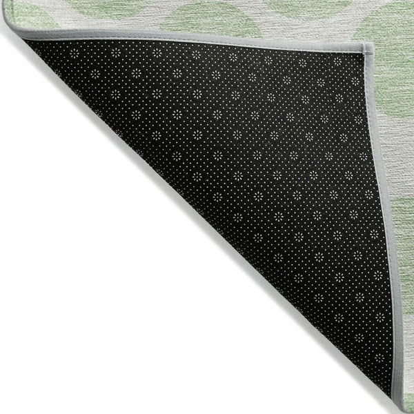 HomeRoots 5' Playful Mint Green and Ivory Polka Dot Area Rug – Durable, Washable Décor for Indoor and Outdoor Spaces 8' X 10' 614920