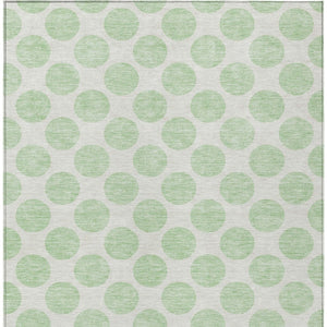 HomeRoots 5' Playful Mint Green and Ivory Polka Dot Area Rug – Durable, Washable Décor for Indoor and Outdoor Spaces 9' X 12' 614921