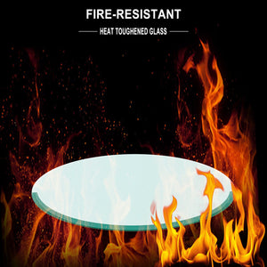 English Elm 24" Round Tempered Glass Tabletop - Clear, Beveled Edge, Durable & Modern For Home Or Office Use W241P248451