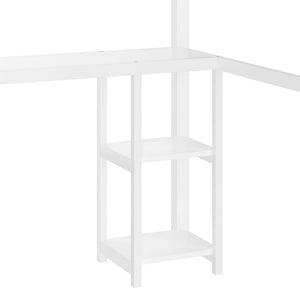 English Elm Metal Twin Xl Loft Bed with L Shaped Desk Wardrobe and Storage for Teens W1580S00401