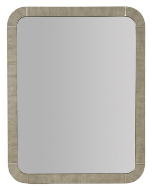 Hooker Furniture Linville Oak Veneer Wall Mirror with Smoked Gray and Charred Finish for Modern Interiors 6150-90006-85
