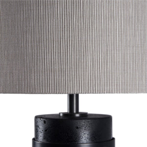 Wildwood Bridgeport Lamp With Travertine Stone Base And Antique Brass Wrap — Sculptural Accent Lighting, 28" Black 61503