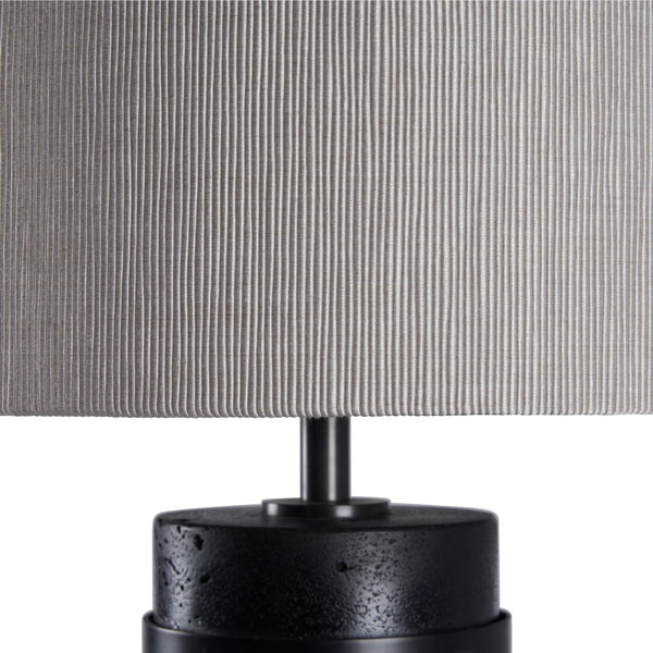 Wildwood Bridgeport Lamp With Travertine Stone Base And Antique Brass Wrap — Sculptural Accent Lighting, 28" Black 61503