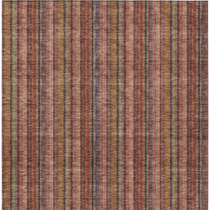 HomeRoots 5' Striped Washable Area Rug in Blush, Burgundy, and Pink – Perfect for Indoor and Outdoor Spaces 5' X 8' 615032