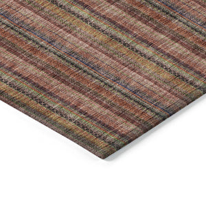 HomeRoots 5' Striped Washable Area Rug in Blush, Burgundy, and Pink – Perfect for Indoor and Outdoor Spaces 8' X 10' 615034
