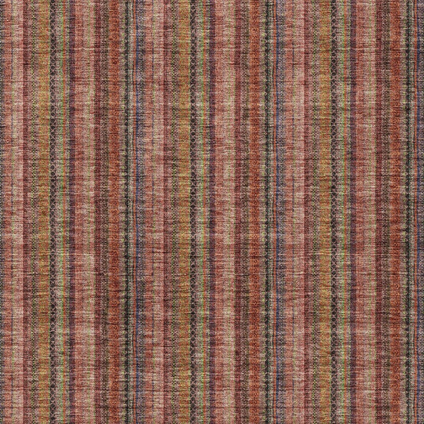 HomeRoots 5' Striped Washable Area Rug in Blush, Burgundy, and Pink – Perfect for Indoor and Outdoor Spaces 8' X 10' 615034