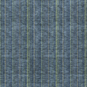 HomeRoots 5' Coastal Charm Striped Area Rug in Denim Blue & Mint Green - Durable, Washable for Indoor/Outdoor Use 10' X 14' 615042