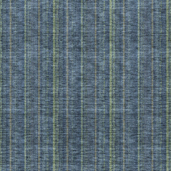 HomeRoots 5' Coastal Charm Striped Area Rug in Denim Blue & Mint Green - Durable, Washable for Indoor/Outdoor Use 10' X 14' 615042